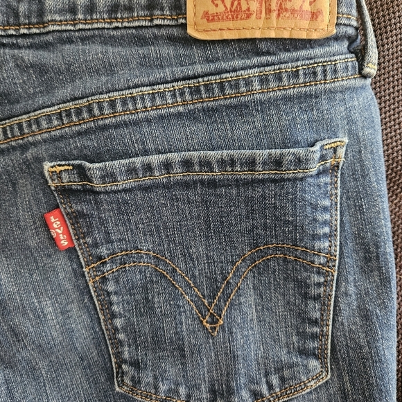 Levi's 505 Straight Leg Blue Jeans Classic Fit - Picture 2 of 5